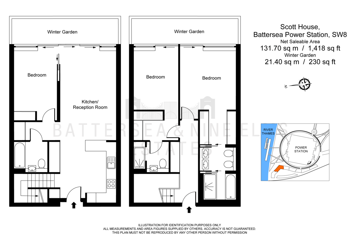 3 bedroom Apartments for sale in Scott House, Battersea Power Station